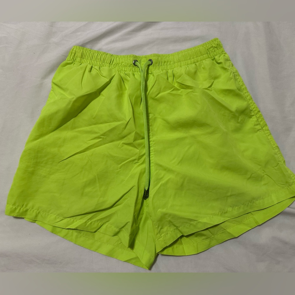Zara Bright Lime Green Shorts
